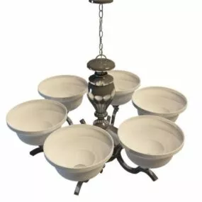5 Light Bowl Ceiling Chandelier 3d model