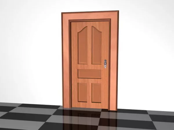 5 Panel Door Design 3d model 5 Panel Door Design 3d model