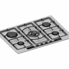 Kitchen 5 Burner Cooktop 3d model