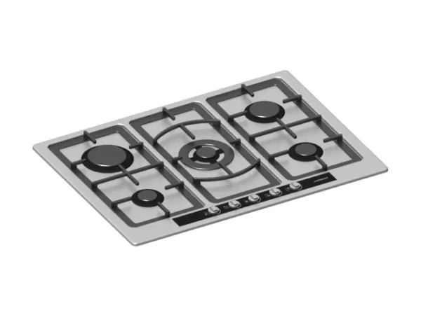 Gas Cooktop 2 Burner 3d model