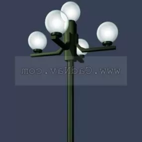 Five Lamp Design Garden Post Light 3d model