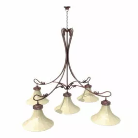 5 Light Antique Pendant Lighting 3d model