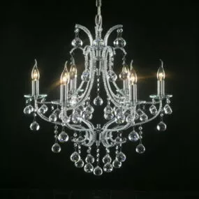 Living Room Candles Crystal Chandelier 3d model