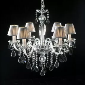 Living Room 6 Light Crystal Chandelier 3d model