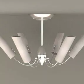 6 Light Semi Flush Design Ceiling Light 3d model