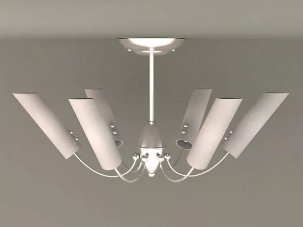 6 Light Semi Flush Design Ceiling Light 3d model 6 Light Semi Flush Design Ceiling Light 3d model