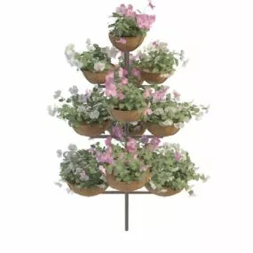 Outdoor 6 Tier Metal Flower Stand 3d model