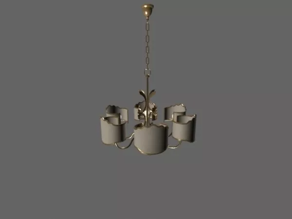 6 Light Home Chandelier Design 3d model 6 Light Home Chandelier Design 3d model