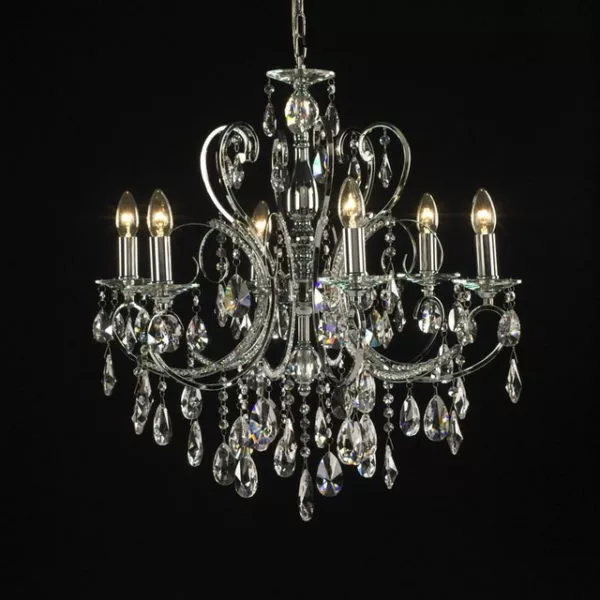 6 Light Home Crystal Chandelier 3d model 6 Light Home Crystal Chandelier 3d model