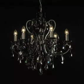 6 Lights Crystal Home Chandelier 3d model