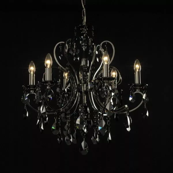 6 Lights Crystal Home Chandelier 3d model 6 Lights Crystal Home Chandelier 3d model