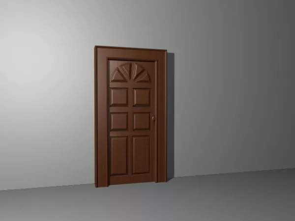 Curved Wall Panel Pink Color 3d model