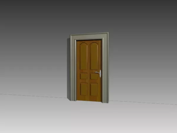 Wood Interior Door 6 Panel Style 3d model Wood Interior Door 6 Panel Style 3d model