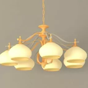 Antique 7 Arm Chandelier 3d model