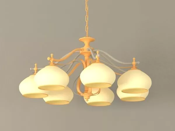 Antique 7 Arm Chandelier 3d model Antique 7 Arm Chandelier 3d model