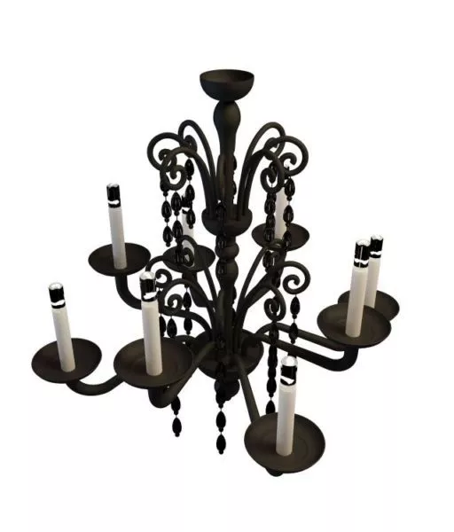 8 Light Decor Iron Chandelier 3d model 8 Light Decor Iron Chandelier 3d model