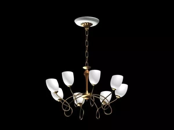 8 Light Old Rustic Bronze Chandelier 3d model 8 Light Old Rustic Bronze Chandelier 3d model