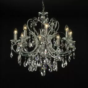 8 Lights Crystal Home Chandelier 3d model