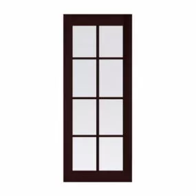 8 Panel Wooden Glass Door Inserts 3d model