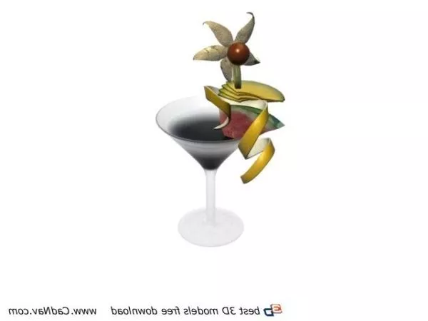 Colorful Glass Cocktail 3d model Colorful Glass Cocktail 3d model