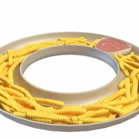French Fries Dish 3d model