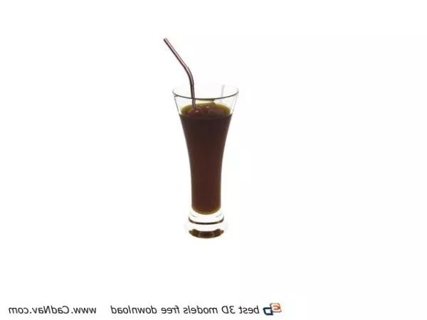 A Drink With A Bendy Straw 3d model A Drink With A Bendy Straw 3d model