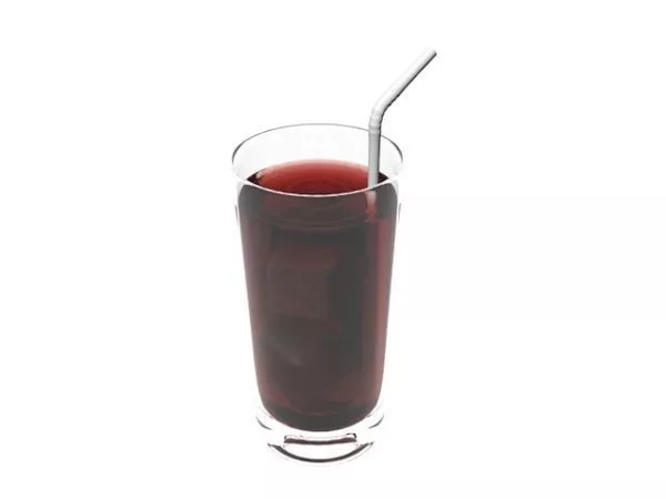 Red Straw Drink Glass 3d model Red Straw Drink Glass 3d model