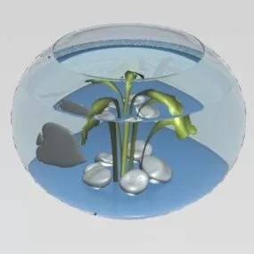 Glass Fishbowl 3d model