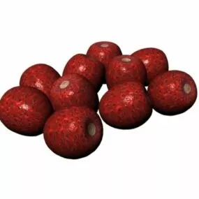 Fruit Strawberries Heap 3d model