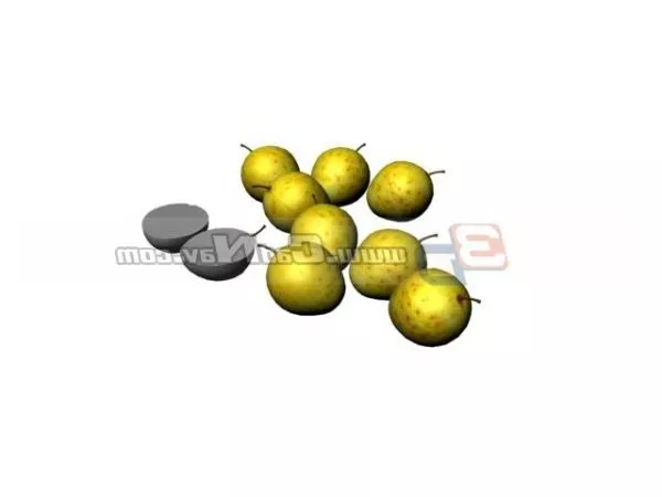 A Pile Of Fruit 3d model A Pile Of Fruit 3d model