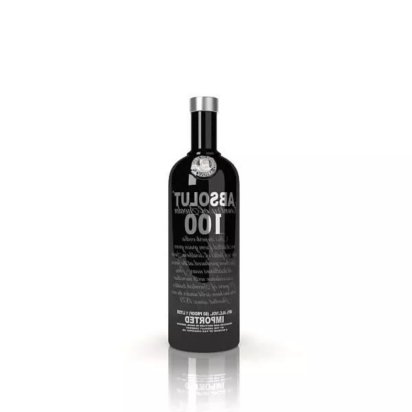 Old Wine Bottle With Label 3d model