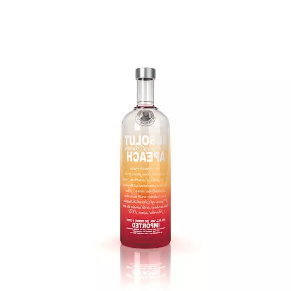 Absolute Apeach Vodka Wine Bottle 3d model Absolute Apeach Vodka Wine Bottle 3d model