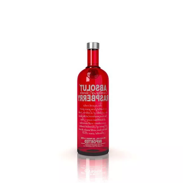 Absolute Raspberry Vodka Wine Bottle 3d model Absolute Raspberry Vodka Wine Bottle 3d model
