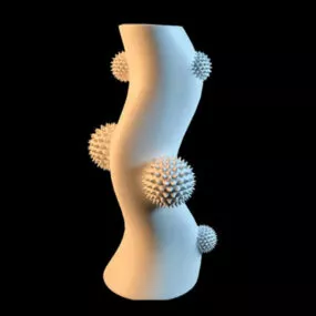 Abstract Tree Ceramic Vase 3d model