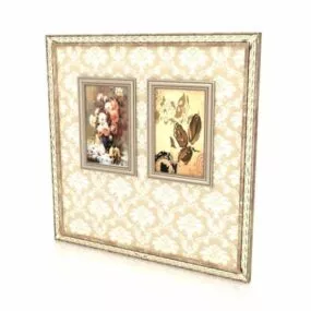 Accent Wall With Pictures Drawing 3d model