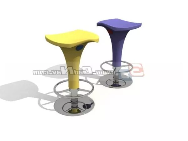 Acrylic Bar Stools Furniture 3d model Acrylic Bar Stools Furniture 3d model