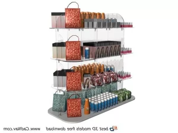 Store Cosmetics Display Rack Stand 3d model Store Cosmetics Display Rack Stand 3d model