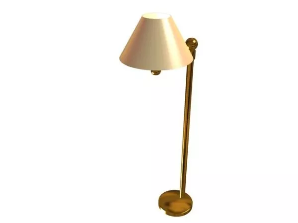 Vintage Adjustable Brass Floor Lamp 3d model Vintage Adjustable Brass Floor Lamp 3d model
