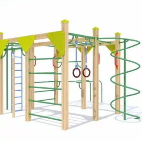 Outdoor Gym Equipments 3d model
