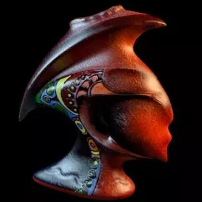 African Pottery Decorative Vase 3d model