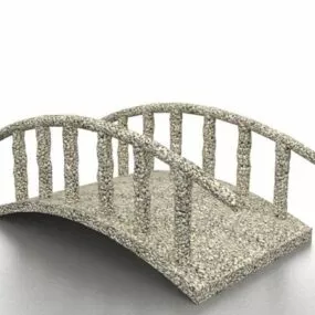 Aggregate Stone Garden Bridge 3d model