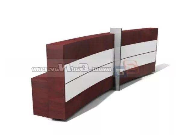 Small Reception Area U Shape 3d model