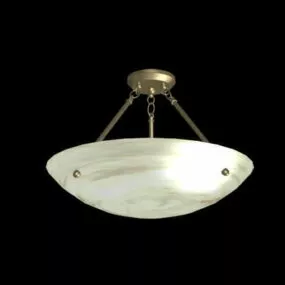 Alabaster Stone Bowl Ceiling Pendant 3d model