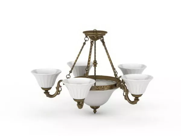 Alcantara Chandelier Antique Style 3d model Alcantara Chandelier Antique Style 3d model