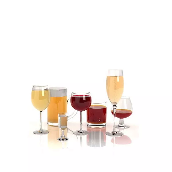 Wine Glasses Collection 3d model Wine Glasses Collection 3d model