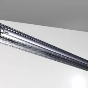 Home Aluminium Fluorescent Lamp 3d model