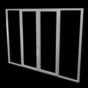 Aluminium Frame Opening Window 3d model