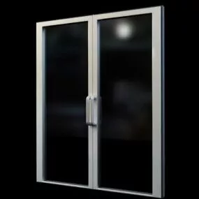 Aluminum Frame Glass Door Design 3d model
