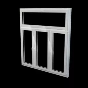 Living Room Aluminum Window Frame 3d model