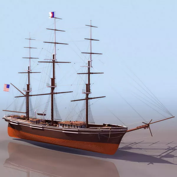 America Clipper Ship 3d model America Clipper Ship 3d model